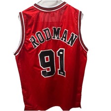 Exclusive Chicago Bulls Dennis Rodman 91 The Worm NBA Basketball Jersey