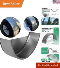Replacement Round Trailer Fender for 14”-16” Wheels - Durable Steel Construction