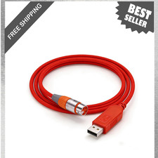 USB to DMX Adapter RS485 Converter 3PIN XLR Female Cable, Supports Win10 Mac OS
