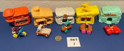 Vintage Flintstones Vehicles & Buildings 1993 1994 McDonald's Toys NEW or USED