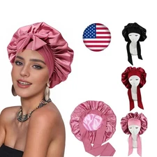 Long Hair Care Women Silk Satin Bonnet Sleep Hat Cap Night Caps Head Wrap Turban