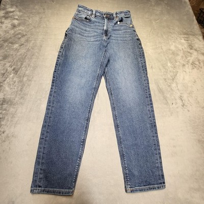 American Eagle Outfitters Jeans Womens 2 Petite Blue Mom High Rise Stretch Denim