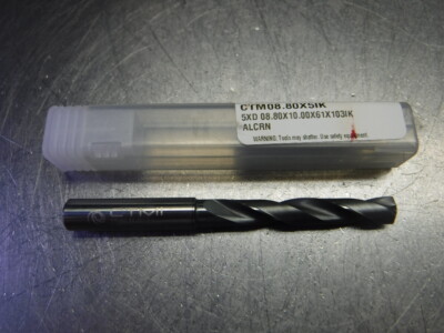 CTMI 8.80mm Coolant Thru Carbide Drill 5xd 08.80x10.00x61x103IK ALCRN (LOC1073C)