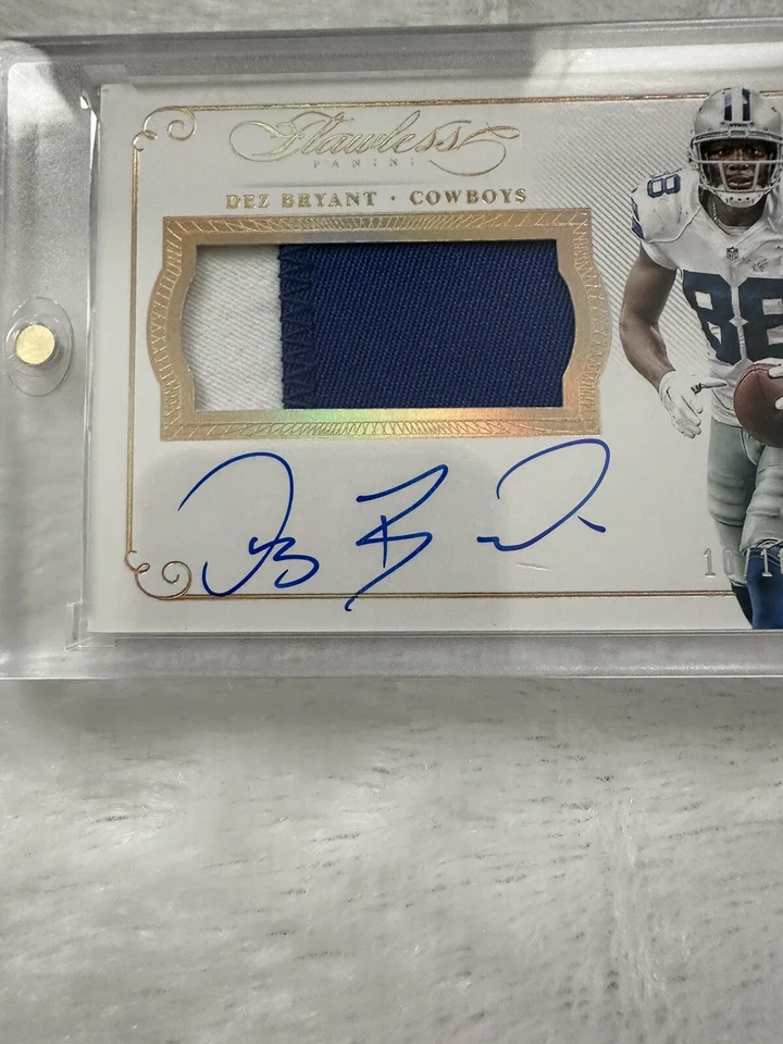 2015 Panini Flawless Gold Autograph Dez Bryant - 2 Colors Patch - 10/10 RARE - Image 4 of 4