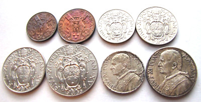 バチカン1929 Papal Arms, Pope Pius XI 未使用13種 Vatican City - KM-MS16 Pope Pius XI 1936 set of 8 coins, UNC
