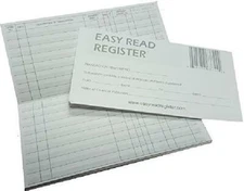 Easy Read Register 10 Checkbook Registers - 32 Pages with 510 Lines - 2019/20/21