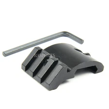 LOW PROFILE OFFSET ANGLE PICATINNY RAIL MOUNT 45 DEGREE 20MM BLACK