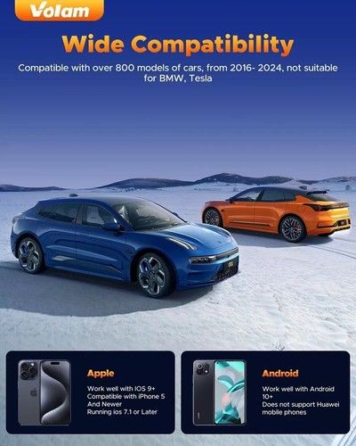 Wireless Carplay Adapter USB Dongle Plug & Play For Apple Carplay Android Auto - Picture 7 of 7