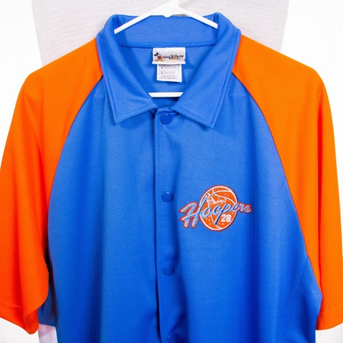 Walt Disney World Mens M Mickey Mouse Hoopers Baseball Jersey Short Sleeve - Picture 9 of 10
