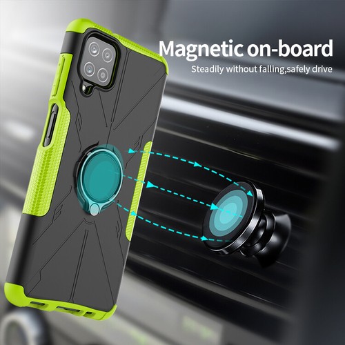 For Samsung Galaxy A12 5G Shockproof Heavy Kickstand Ring Holder Armor Case Cove - Picture 10 of 21