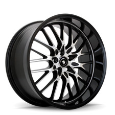 17x8 45 Konig Lace 5x112 Blackmachine Spoke Wheels Set Of 4