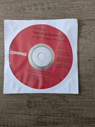 Compaq Operating System CD Microsoft Windows XP Professional REINSTALLATION