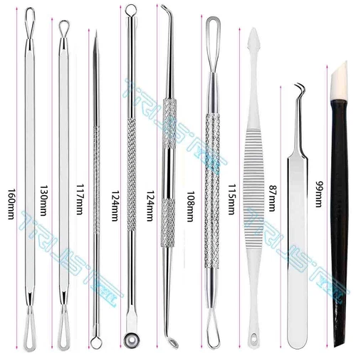 Pimple Popper Blackhead Remover Tool Kit Comedone Acne Spot Zit Extractor Tools - Picture 3 of 4