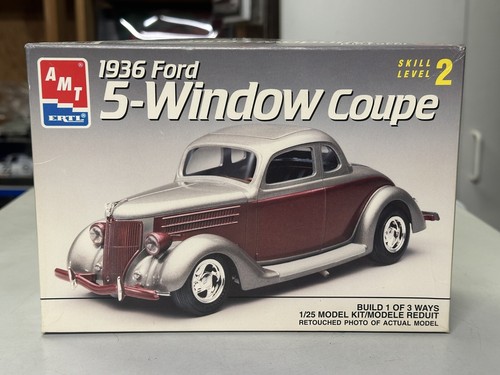 1991 UNBUILT 1:25 AMT ERTL model car kit '36 1936 FORD 5-WINDOW COUPE ...