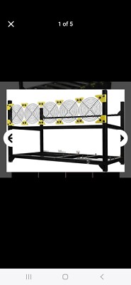 VC3 6-GPU MINING CASE ALUMINUM STACKABLE RIG . NEW IN BOX .