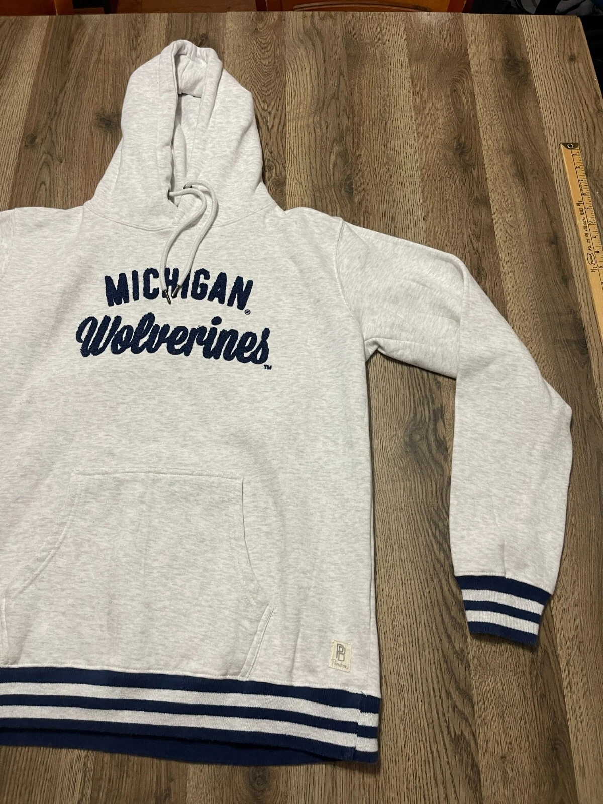 VETEMENTS Felpa con cappuccio Royce Apparel donna taglia XL Michigan Wolverines pullover coulisse