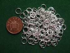 7mm Jump Rings - 10g (approx 166) - bright silver