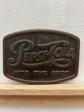 Vintage Solid Brass Pepsi Hits The Spot Belt Buckle Pepsi-Cola Collectible