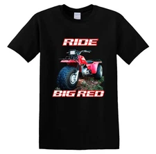 Honda Big Red 250es T-Shirt Black Ride Big Red Tee 250 ES ATC 3 Wheeler