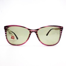 Candies Sunglasses CA1011 83F Red Clear pink Striped Gold with Green Lenses
