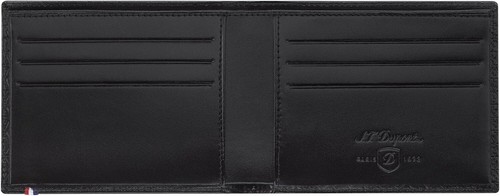 ST DUPONT Line D Wallet Cards Credit Leather 6 Cc Black Anti Rfid 180090 - Picture 2 of 2