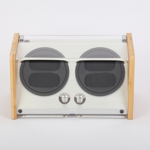 Uhrenbeweger Watch Winder Uhrenbeweger aus Bambusholz und Metall für 4 Uhren - Bild 7 von 11
