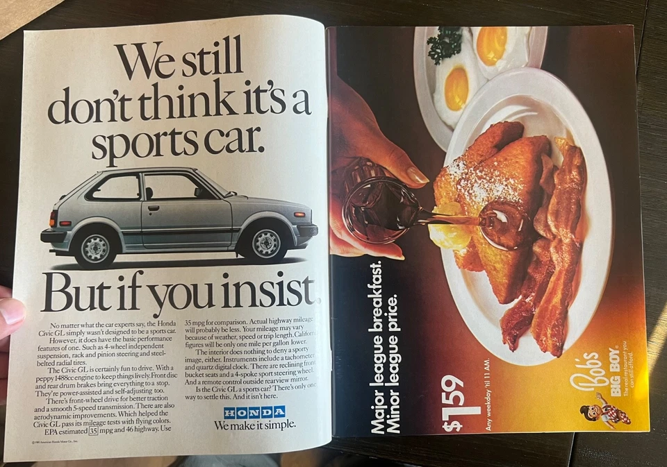 California Angels 1982 Game Program Rod Carew scorecard unmarked MLB Baseball - Image 3 of 4