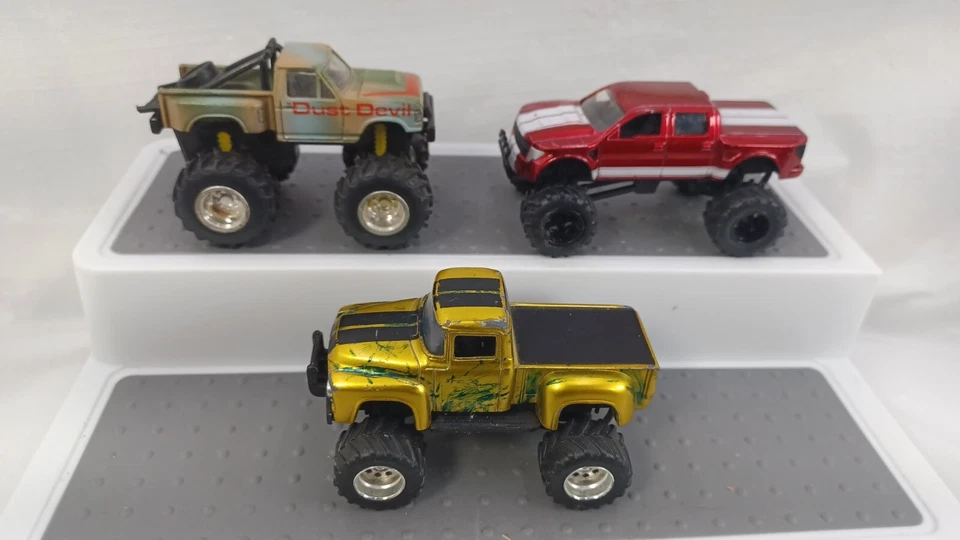 Jada Monster Trucks Ford F150 1956 Ford F100 Dust Devil Pickup Lot Of 3 Die Cast - Image 4 of 4