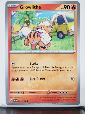 Growlithe 031/198 - NM / M - Scarlet Violet Pokemon Card - Tika