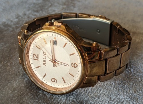 Relic ZR34394 Women's Rose Gold Watch With Date Indicator/Great Condition! 4C - Picture 10 of 11