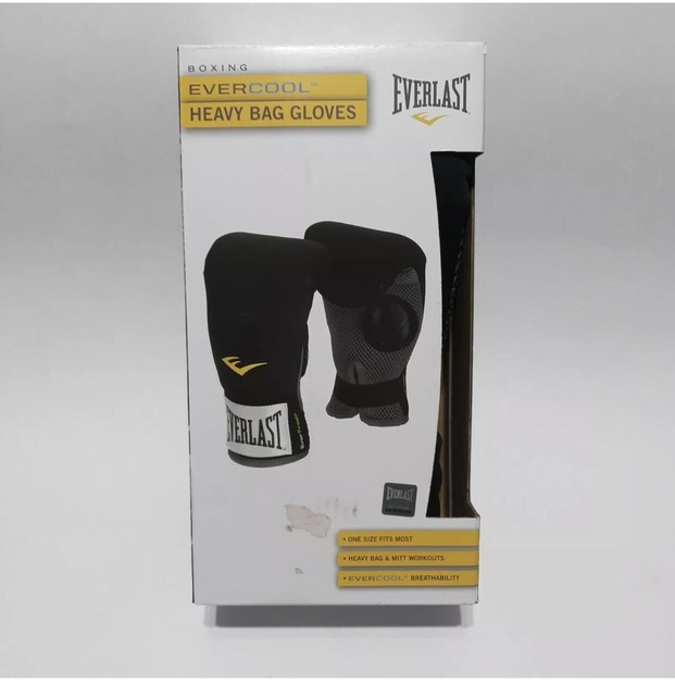 Everlast Black Evercool Boxing Neoprene Heavy Bag Gloves Model 4303T