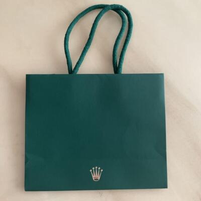 Rolex Watch Paper Bag Green Shopping Gift Bag 14cm x 17cm x 7cm Genuine