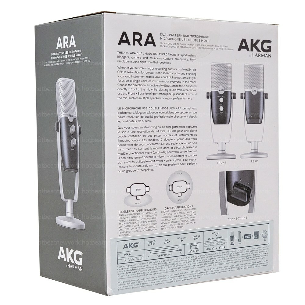 AKG ARA C22-USB Condenser Microphone  Podcasting/Vlogging/Streaming/Recording Mic | eBay