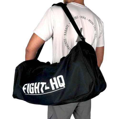 NEW FightHQ Black Gym Training Duffel Gym Bag - Picture 2 of 4