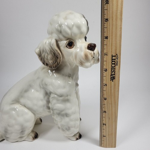 Ceramic Poodle Dog Figurine 9.5” Vintage MCM Shafford Japan Porcelain - Picture 13 of 13