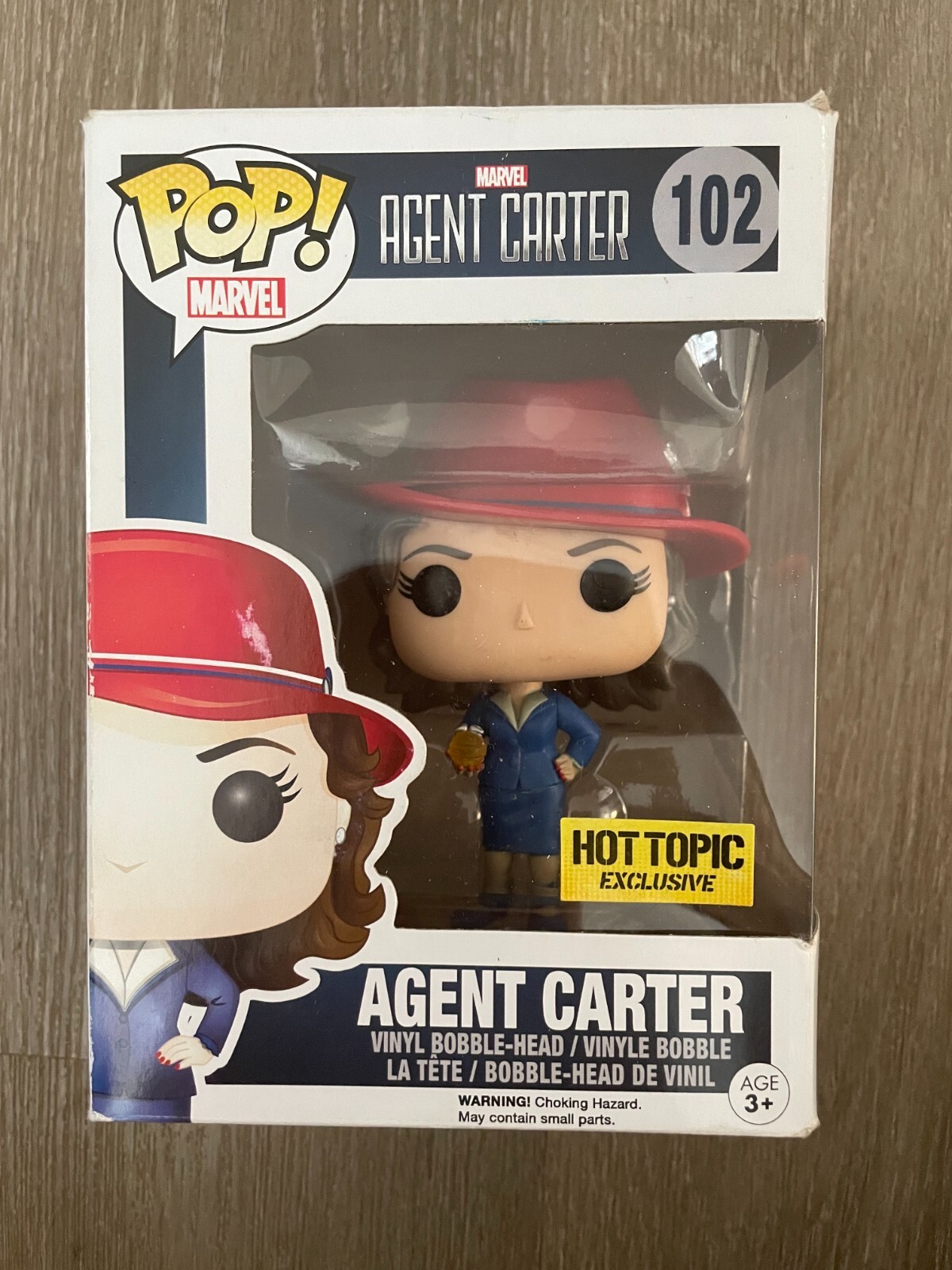 Funko Pop! Figura Exclusiva De Marvel Agent Carter Con Orbe Dorado Tema Caliente #102