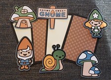 Gnomes scrapbook 4 4x6 photo mats and printed die cuts 163