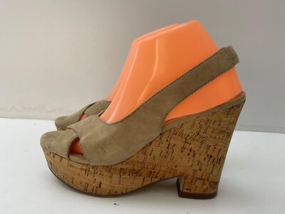 NEXT Damen Plateau Riemchen Stingback Block Kork Absatz Sandalen Größe 6/39 - B50