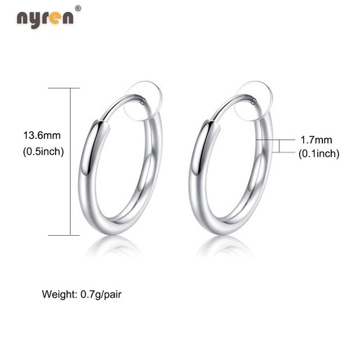 Multi Color Fake Piercing Earring Ring Hoop Ear Lip Nose Body Septum Piercing - Picture 5 of 27