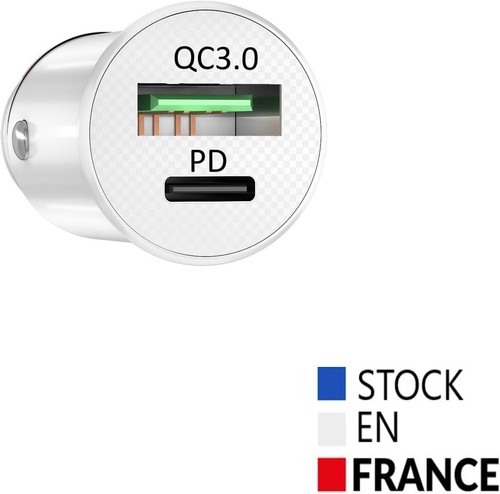 PH26 Ⓡ Chargeur Voiture Allume-Cigare Compact et Puissant USB vers USB-C - Photo 10 sur 13