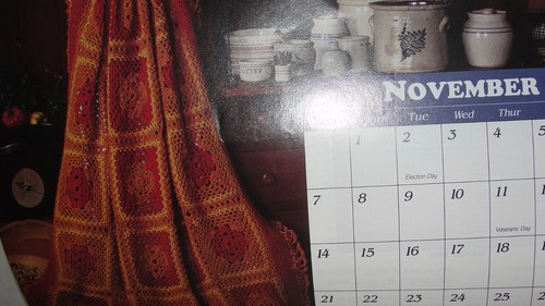 1999 NEEDLECRAFT SHOP AFGHAN CALENDAR PATTERN BOOKLET - Picture 14 of 17