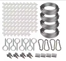 * 200 Ft Cable Wire Kit Patio Light Clips Simple Living Solutions ProDec