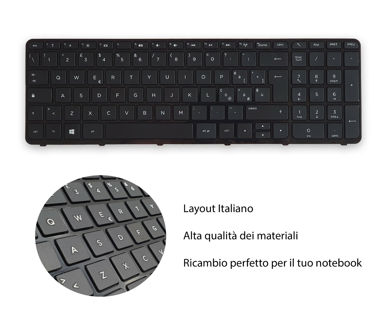 UP PARTS - Tastiera Notebook Italiana Per HP V140502AK1IT 756982285576 - Foto 6