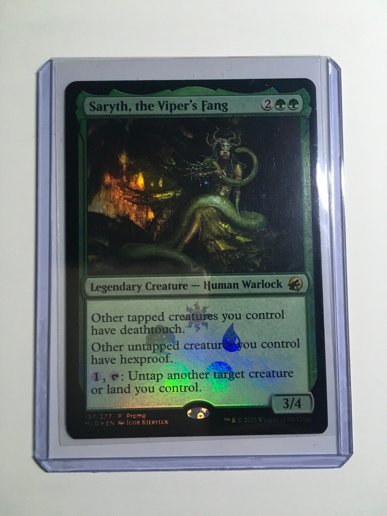 Fang Strike、Slither cold foil MTG Saryth, the Viper's Fang Innistrad: Midnight Hunt 197/277 Foil