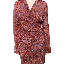 Attic and Barn Boho Chic Floral Faux Wrap Crepe Dress IT44 (UK12)
