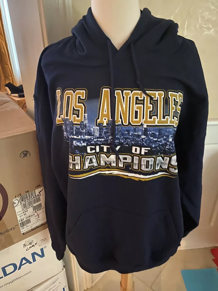 Los Angeles City of Champions - Rams Fan HOODIE 2 Sided Print - Navy, Size L