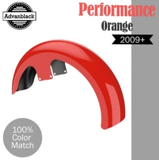 Performance Orange 21" Reveal Wrapper Hugger Front Fender Fits for 09+ Harley