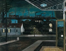 PAUL DELVAUX Poster or Rolled Canvas Print "The Viaduct"