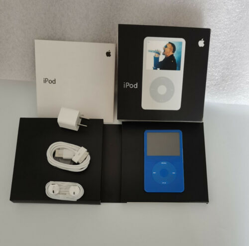 NEW Apple IPod Classic 5th Gen （Blue ）U2 Special Edition (30/60/80/128/256GB) - Picture 1 of 9