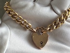 9ct Classic Vintage Bracelet Flat Curb Link Semi Hollow